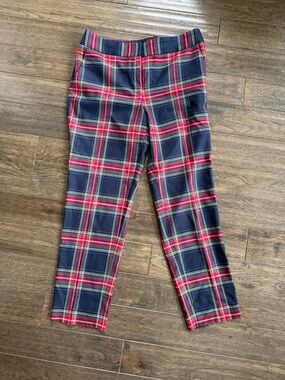 Talbots Navy, Red & Green Plaid Skirt Hampshire ankle size 8